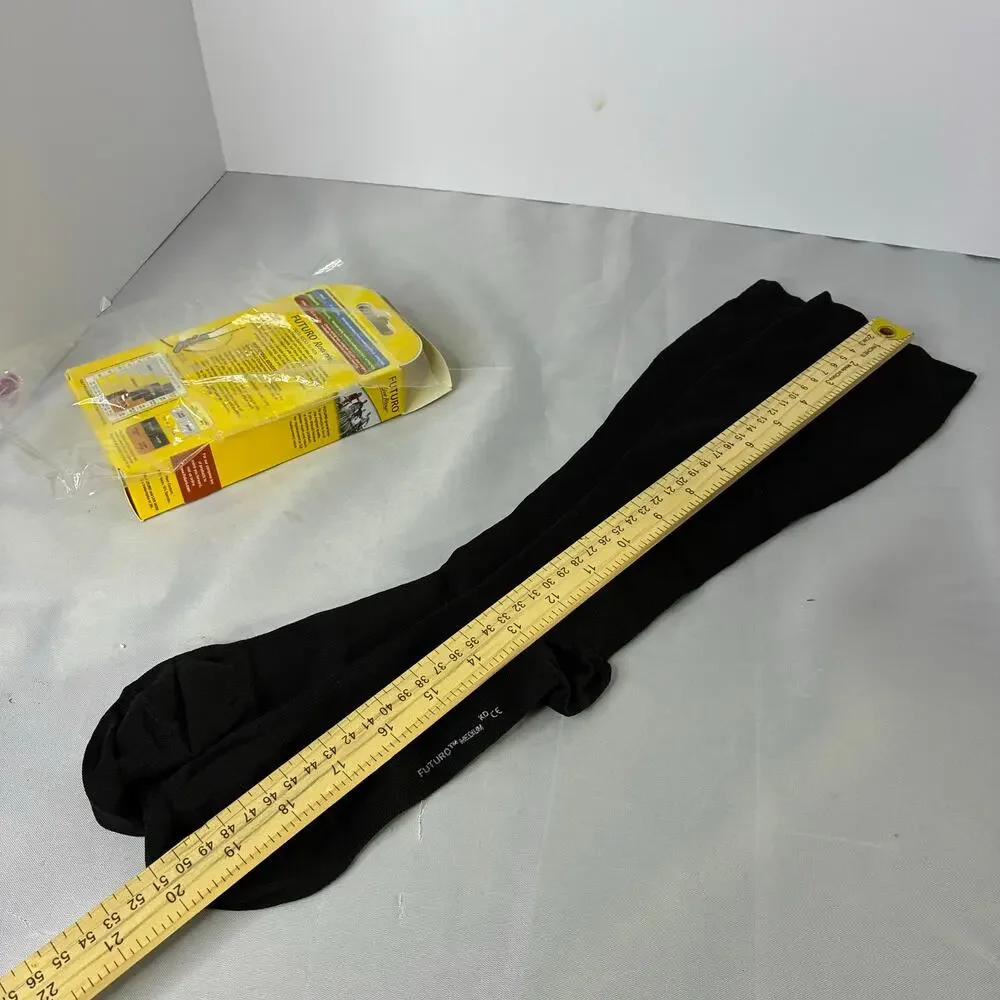 FUTURO Restoring Dress Socks for Men 71035BLEN, Medium, Black Firm Compression